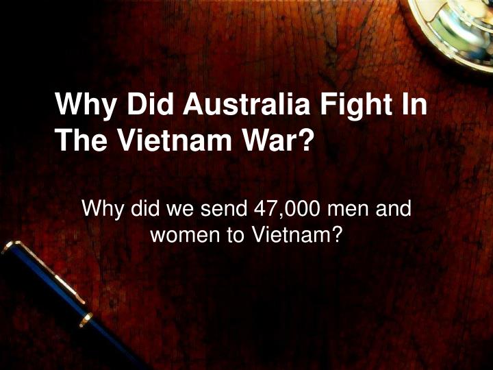 why did australia fight in the vietnam war