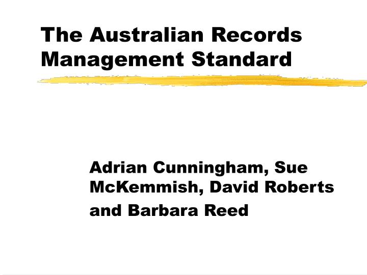 the australian records management standard