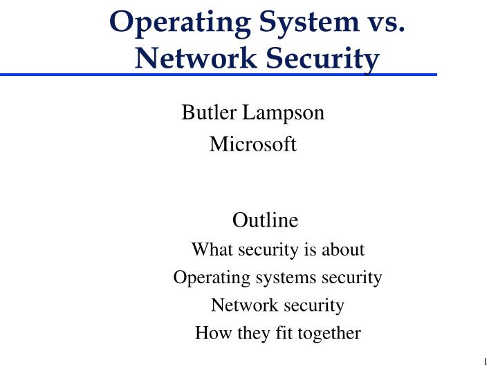 operating system vs network security