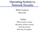 Operating System vs. Network Security - slide 1