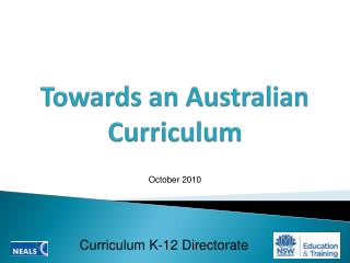Towards an Australian Curriculum