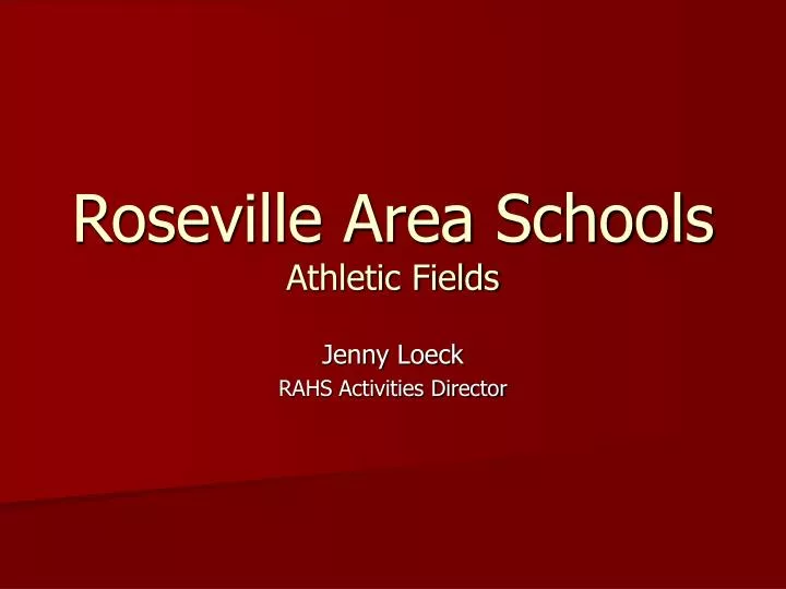 roseville area schools athletic fields