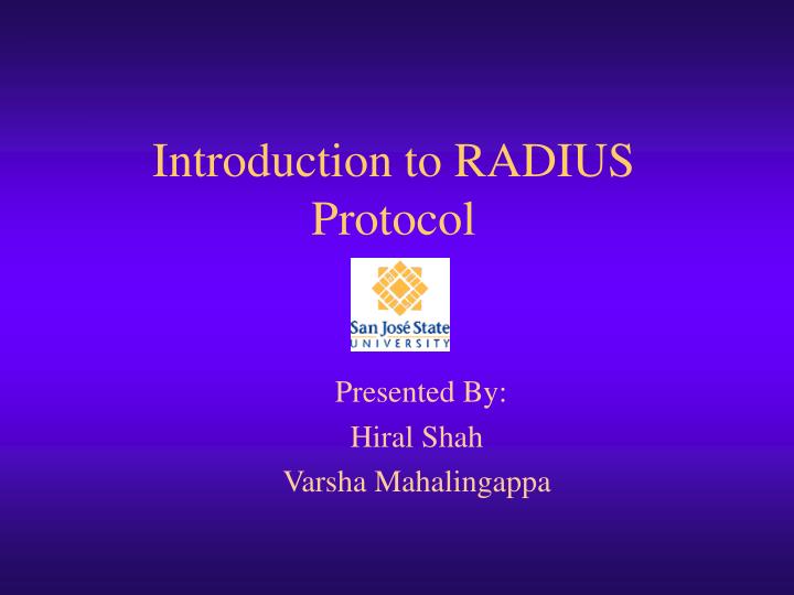 introduction to radius protocol