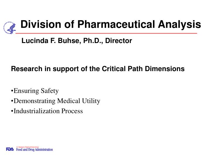 division of pharmaceutical analysis