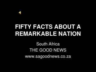 FIFTY FACTS ABOUT A REMARKABLE NATION