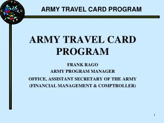 ARMY TRAVEL CARD PROGRAM