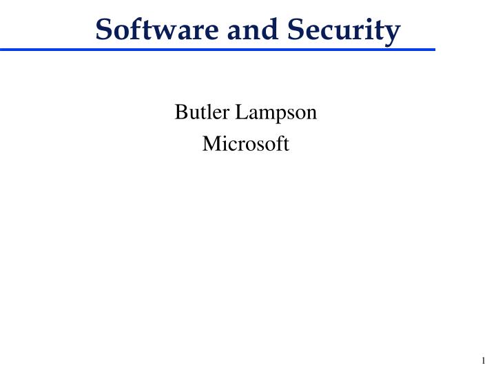 software and security