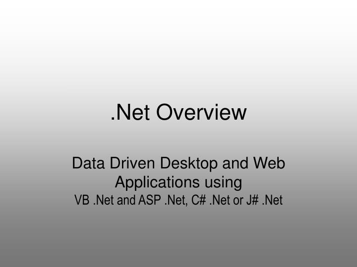 net overview