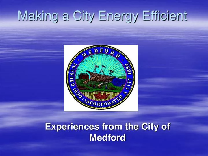 making a city energy efficient