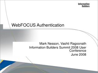 WebFOCUS Authentication