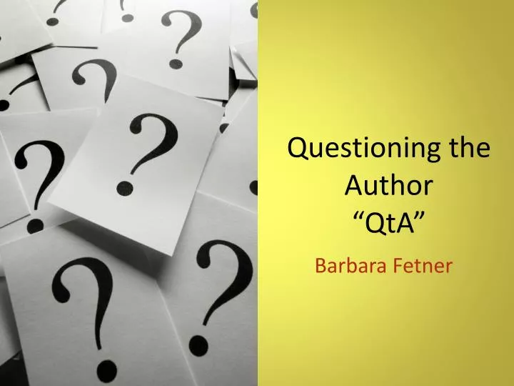 questioning the author qta