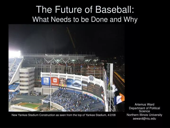 the future of baseball what needs to be done and why