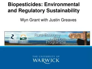 Biopesticides: Environmental and Regulatory Sustainability