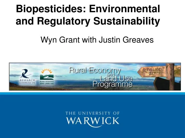 biopesticides environmental and regulatory sustainability