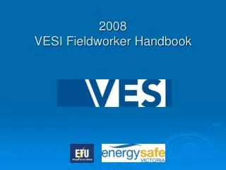 2008 VESI Fieldworker Handbook