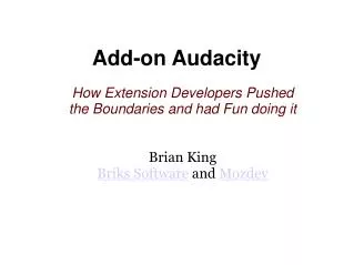 Add-on Audacity