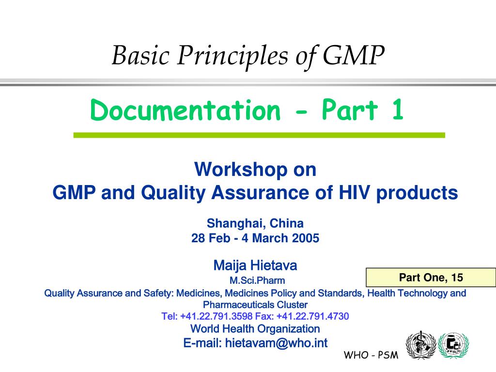 PPT - Basic Principles of GMP PowerPoint Presentation, free download ...
