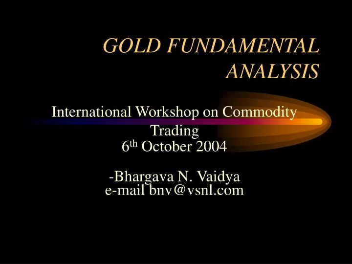 gold fundamental analysis