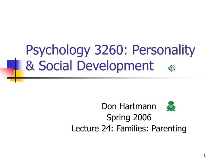 psychology 3260 personality social development