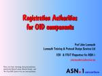 Registration Authorities for OID components - slide 1