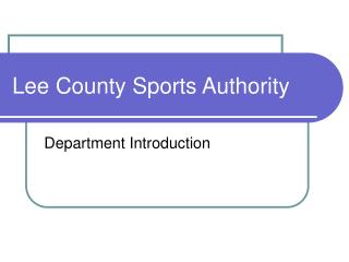 Lee County Sports Authority