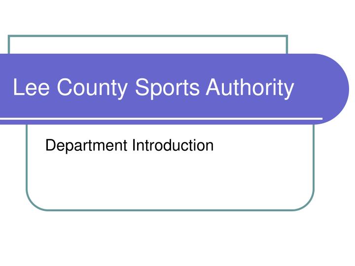lee county sports authority