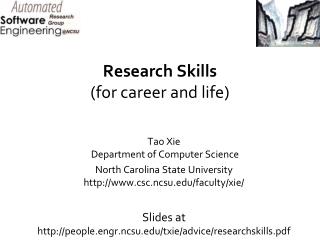 Research Skills (for career and life)