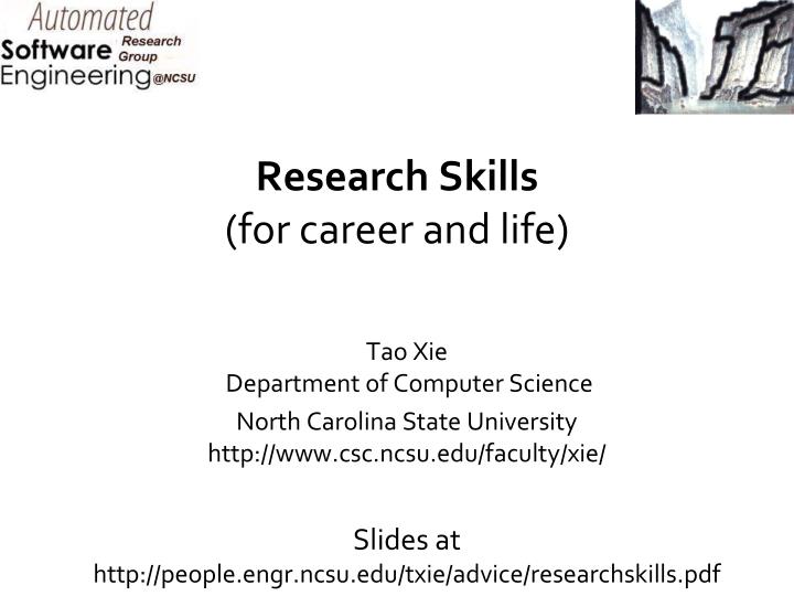 research skills for career and life