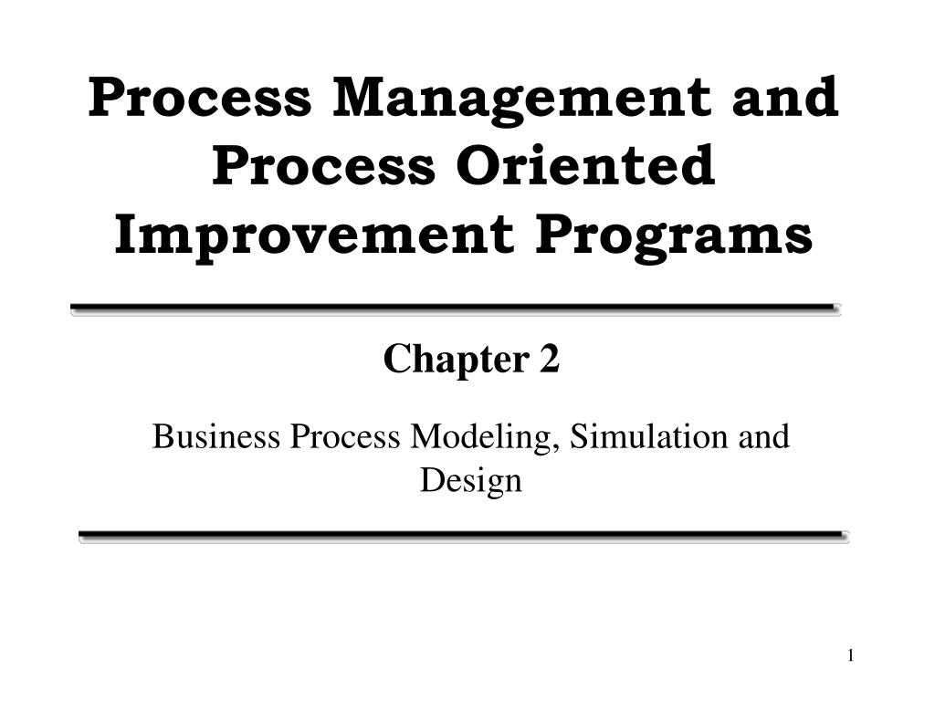 PPT - Process Management and Process Oriented Improvement Programs ...