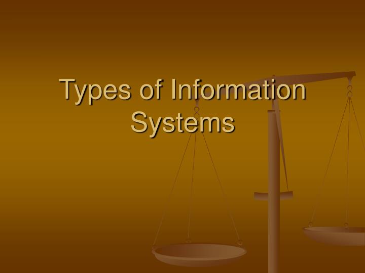 types of information systems