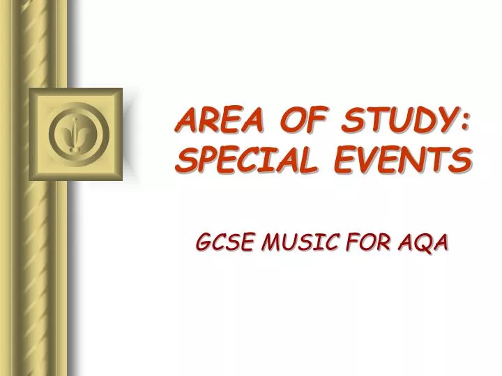 area of study special events