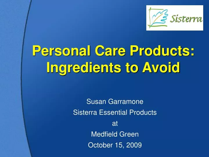 personal care products ingredients to avoid