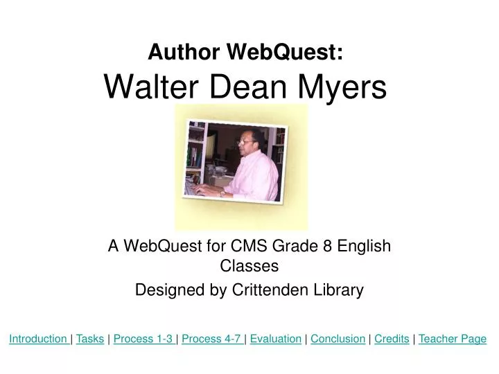 author webquest walter dean myers