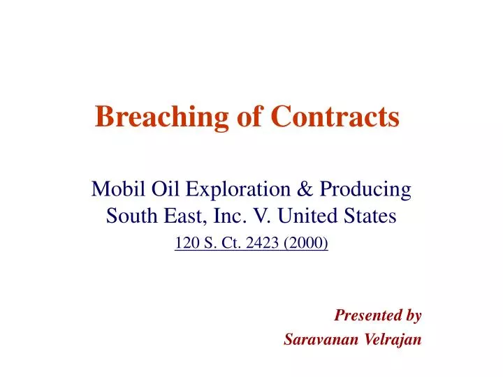 breaching of contracts