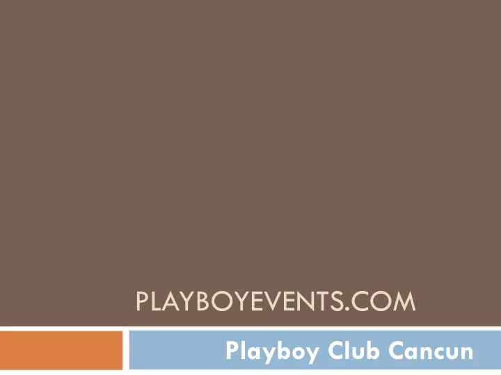 playboyevents com