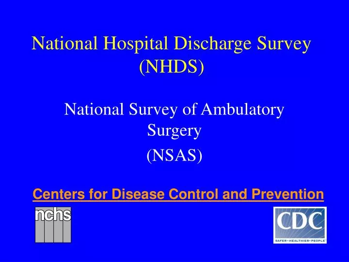 national hospital discharge survey nhds