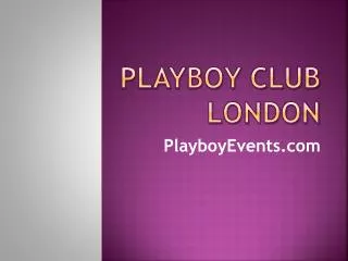 London Playboy Club