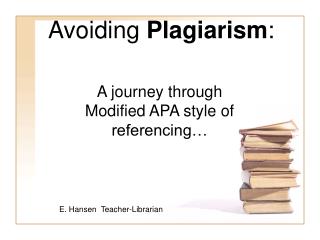 Avoiding Plagiarism :