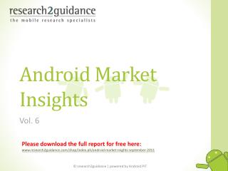 Android Market Insights Vol. 6 by research2guidance