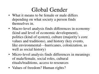 Global Gender