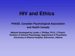 HIV and Ethics