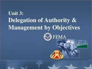 Unit 3: Delegation of Authority &amp; Management by Objectives