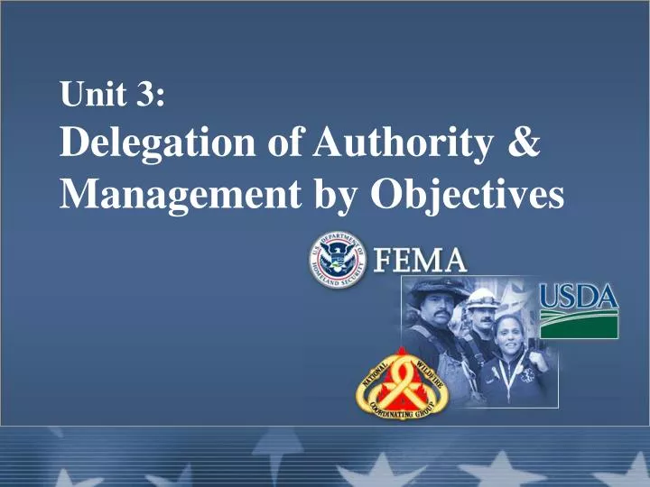 unit 3 delegation of authority management by objectives