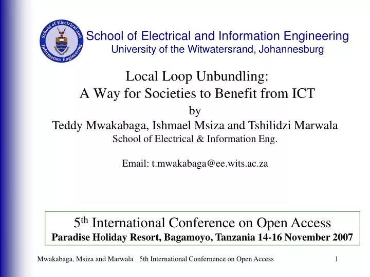 local loop unbundling a way for societies to benefit from ict