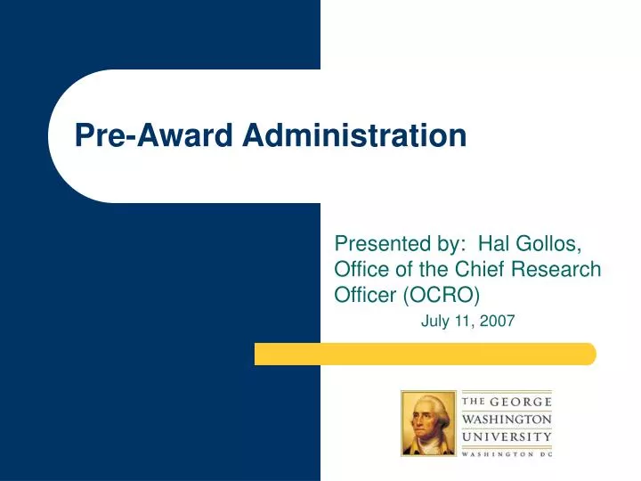 pre award administration