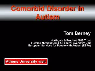 Comorbid Disorder in Autism