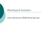 Phonological Awareness - slide 1