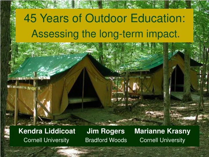 45 years of outdoor education assessing the long term impact