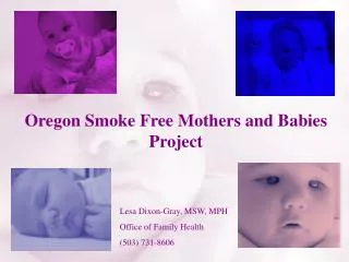 Oregon Smoke Free Mothers and Babies Project
