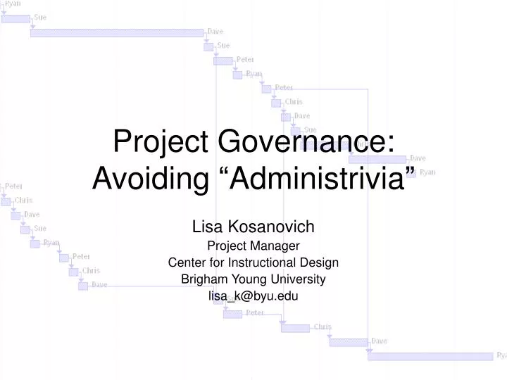 project governance avoiding administrivia